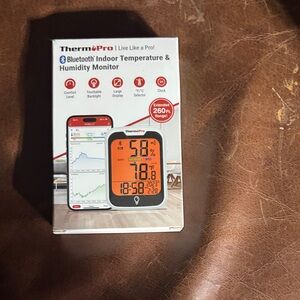 Bluetooth Indoor Temperature & Humidity Monitor - Black